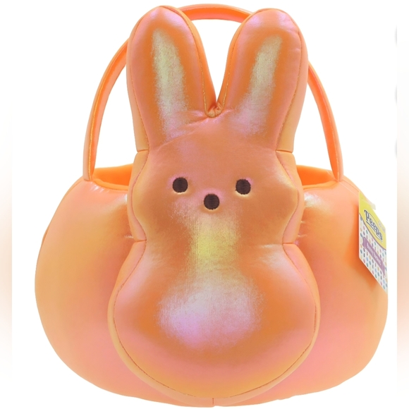 Peeps Plush Shiney Orange Basket New Perfect For Many Occasions - Picture 1 of 15